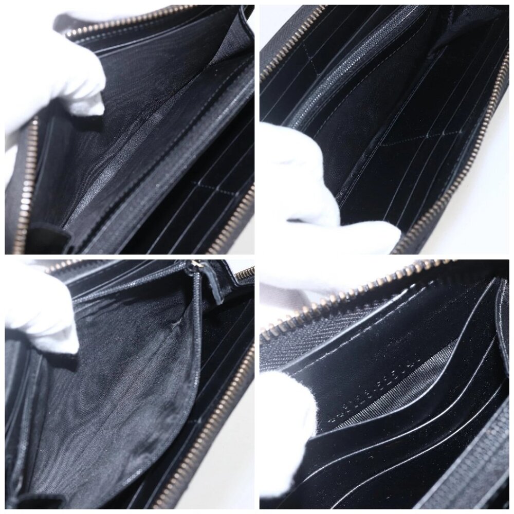 GUCCI GG Marmont Round Long Wallet Leather Black 443123 Auth am10264V - Picture 15 of 16